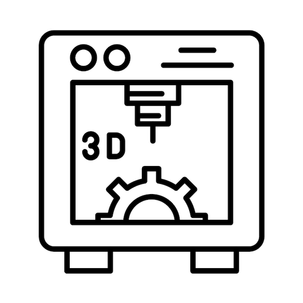 3d Printer Line Illustration