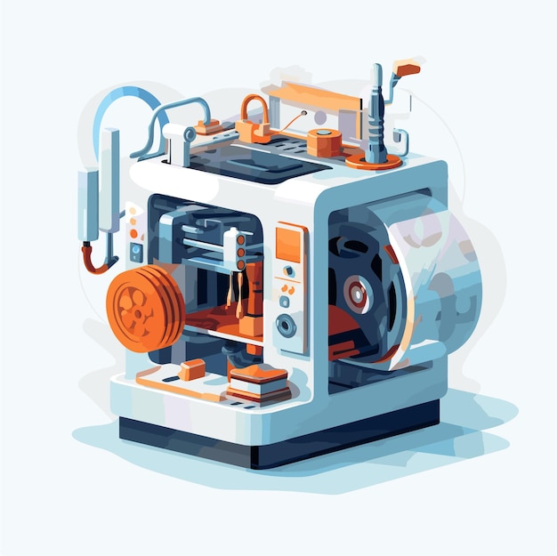 3D-printer vectorillustratie