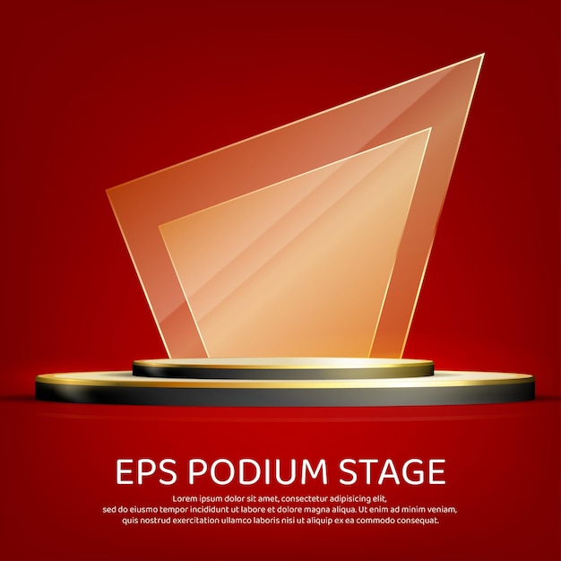 3d product backdrop vector with display podium