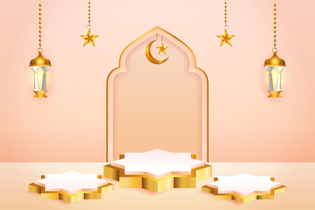 3d product display themed islamic