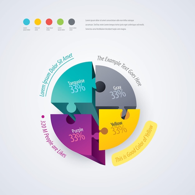 3d puzzle infographic