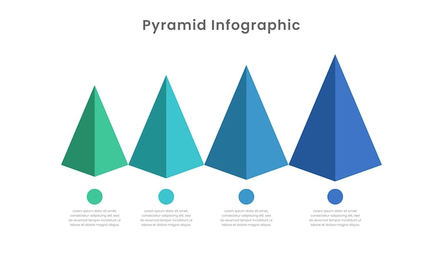 벡터 3d 피라미드 인포그래픽 템플릿 디자인