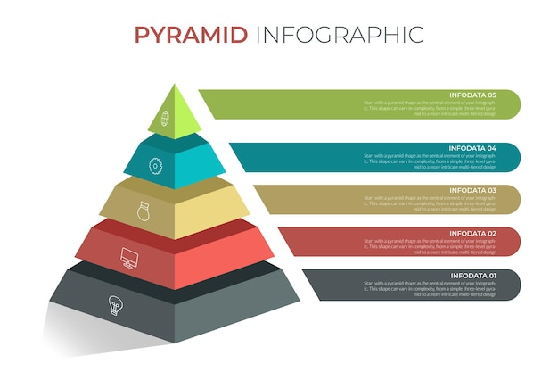 ベクトル 3d ピラミッド インフォグラフィック ビジネス教育 ウェブデザイン バナー ブローチャー チラシ
