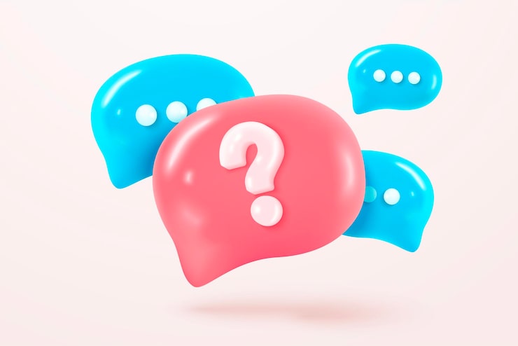 Vector 3d 問號圖標或問問題和qa 答案解決方案資訊 有一個問題問題答案圖標或卡通最小風格概念的問題 3d 象徵矢量染插圖