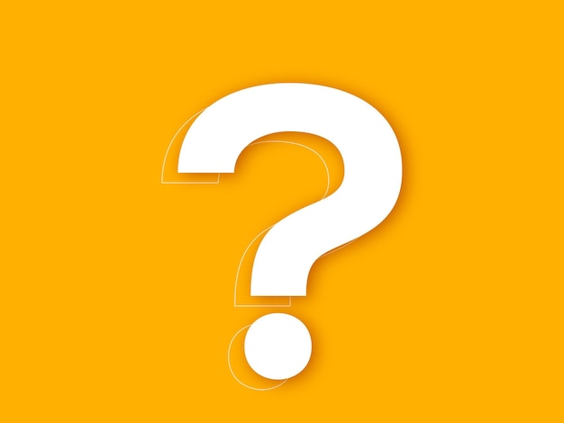 3D Question mark icon vector design eps