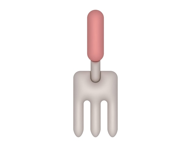 3d 갈퀴 또는 포크 원예 도구