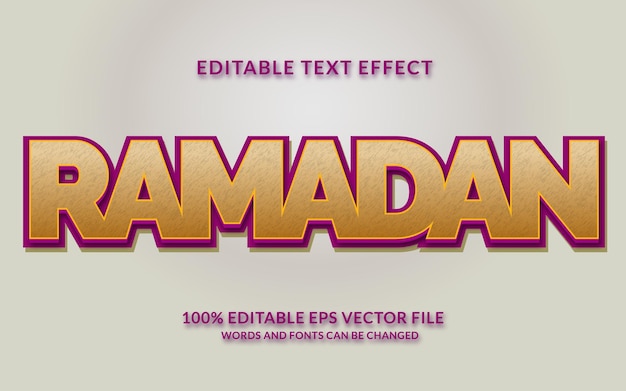 3d ramadan text effect editable text style