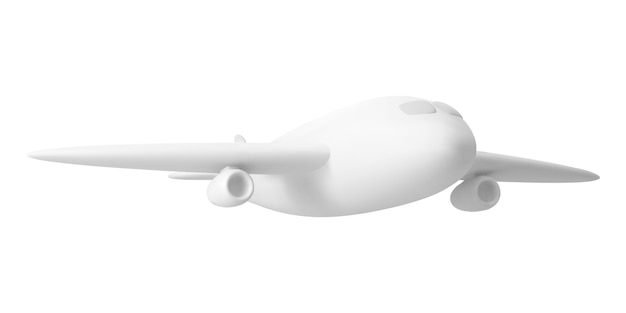 3D реалистичный самолет на белом фоне Векторная иллюстрация
