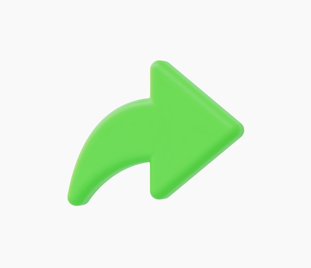 3d realistic arrow icon vector illustration