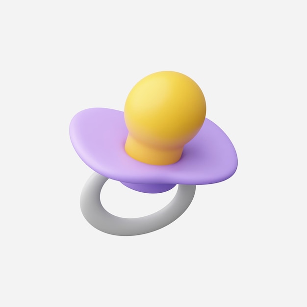 3d realistic baby pacifier vector illustration