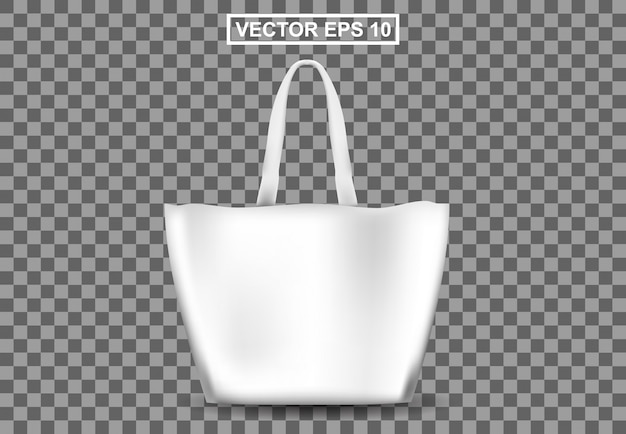 Vector 3d realistic bag shoping , totebag business female