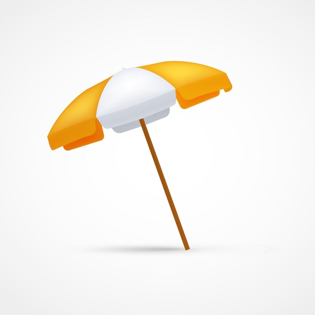 Vector 3d realistic beach umbrella