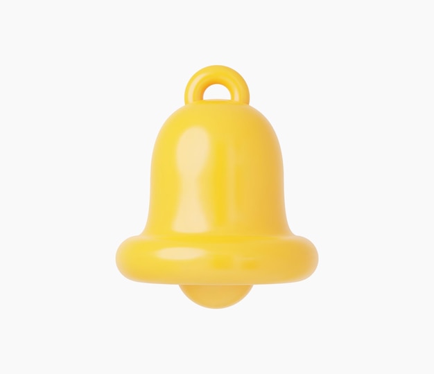 3d realistic bell vector illustration