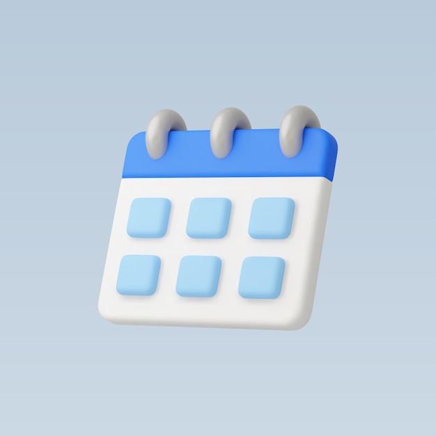 3d リアルカレンダー アイコン ベクトルイラスト
