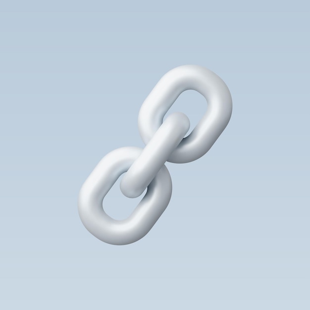 3d リアリズム チェーン リンク アイコン ベクトル イラスト
