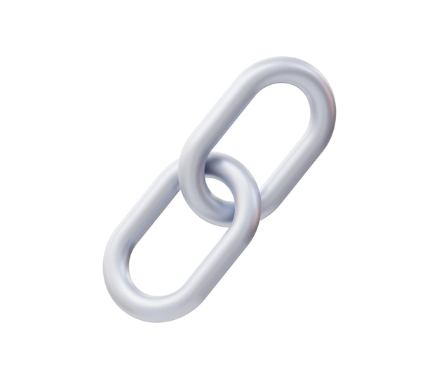 Vector 3d realistic chain or link icon vector illustration