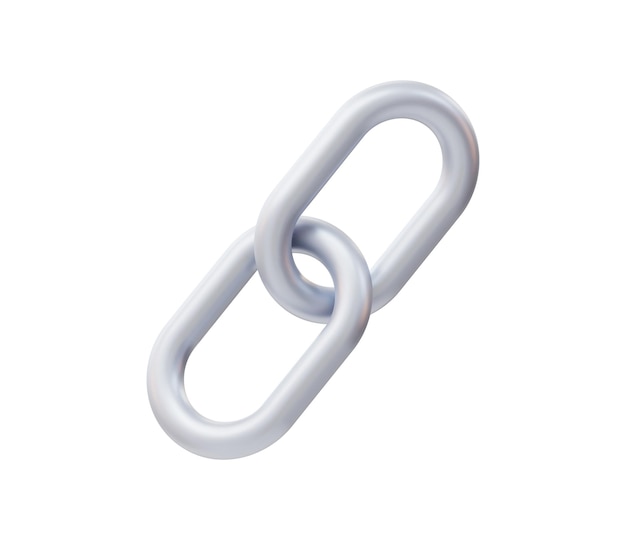 3d Realistic Chain or link Icon vector illustration