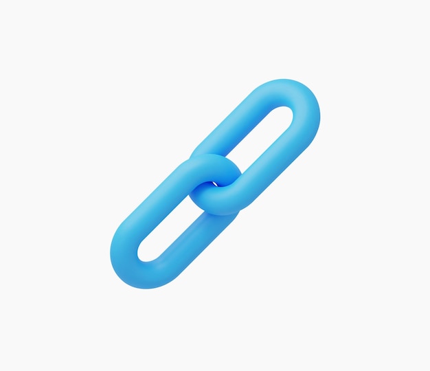 Vector 3d realistic chain or link icon vector illustration