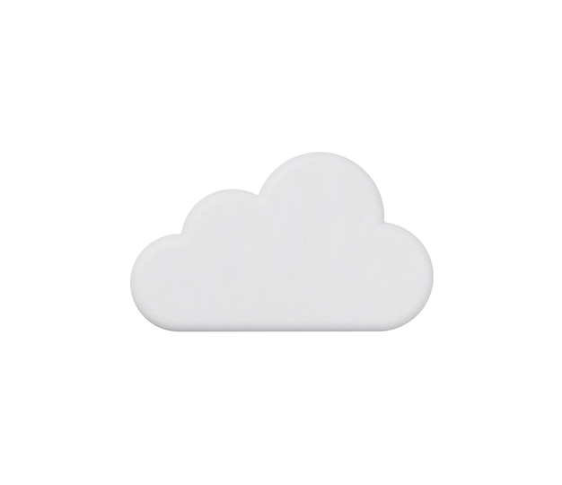 3d Realistic Cloud icon vector illustration