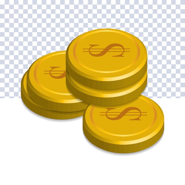 Vector 3d realistic coin illustration