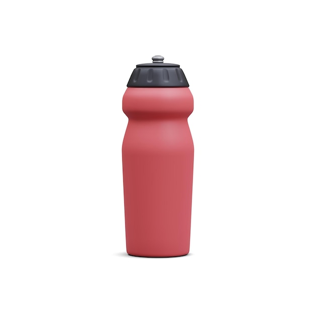Вектор 3d реалистичная цветная бутылка с водой на белом фоне сывороточный протеин спортивное питание векторная иллюстрация