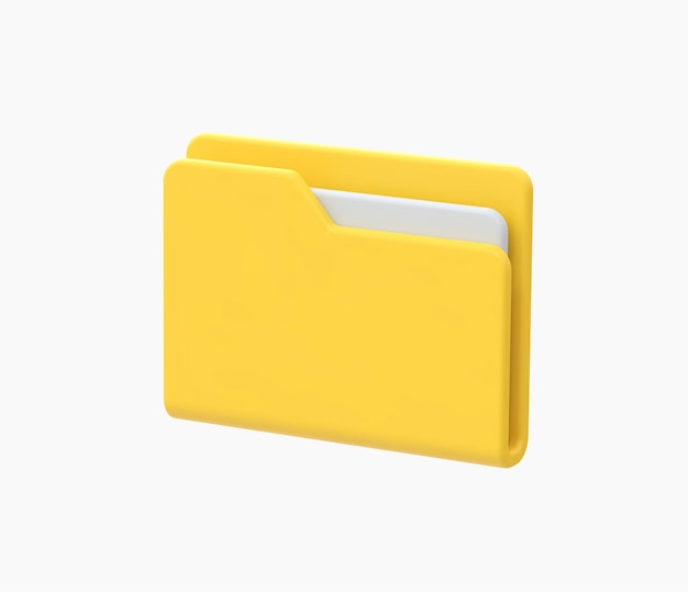 Vector 3d realistic data folder icon vector illustration