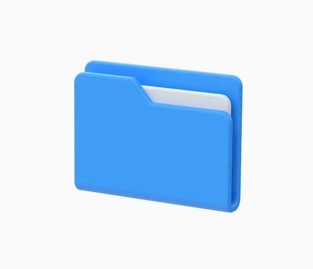 Vector 3d realistic data folder icon vector illustration