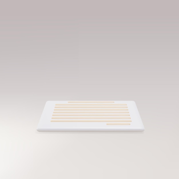 3d realistic documents icon Stack of paper sheets