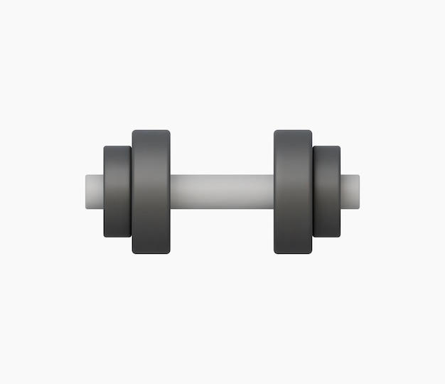 3d realistic dumbbells vector illustration