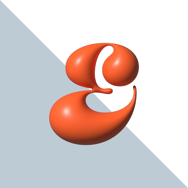 Vector 3d realistic e letter