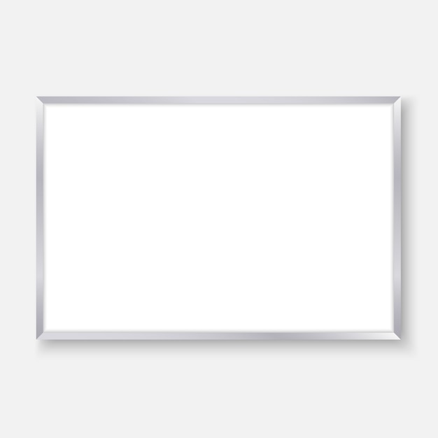 Vector 3d realistic empty whiteboard with color markers, white board background