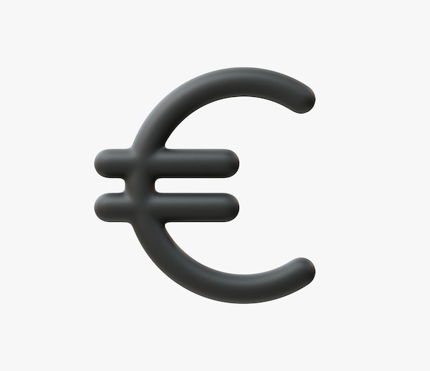 Вектор 3d реалистичная векторная иллюстрация евро деньги значок