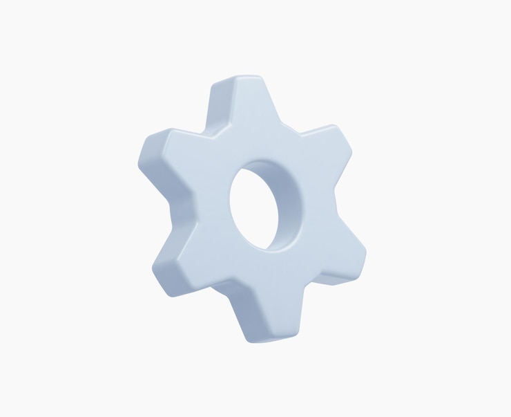 Vector 3d realistic gear icon vector illustration
