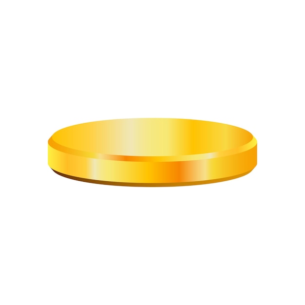 3d realistic gold coin icon