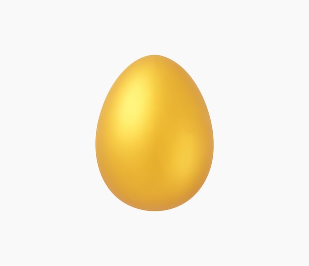 3d realistic golden egg vector illustration