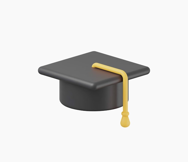 3d Realistic Graduation cap vector illustration