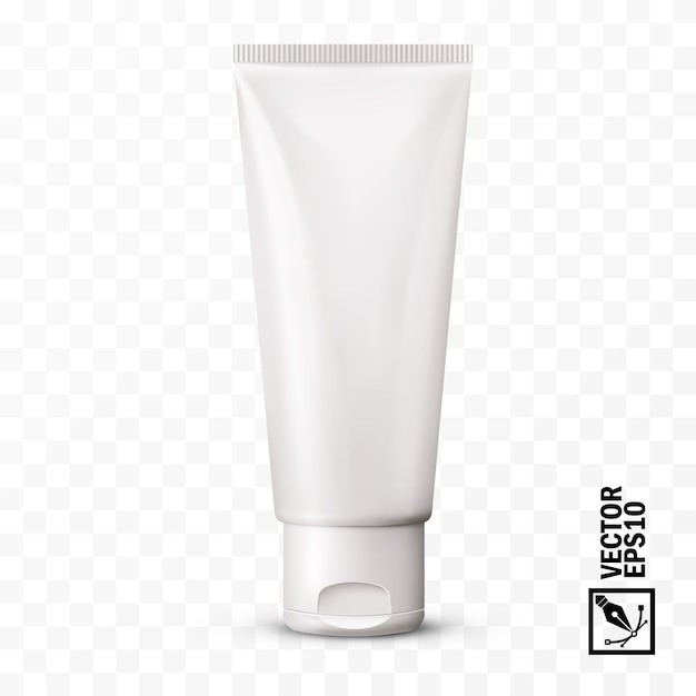 3d realistic isolated  tube  cosmetic cream