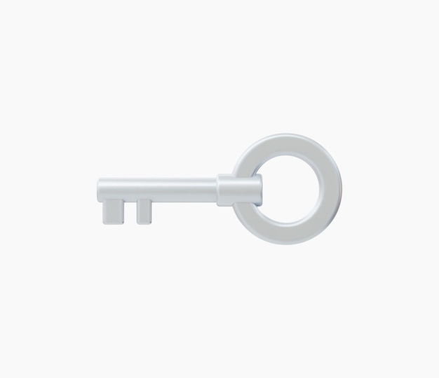 3d Realistic Key icon vector illustration