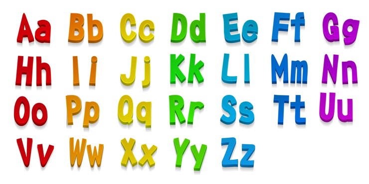 वेक्टर 3d realistic letters vector illustration font alphabet set