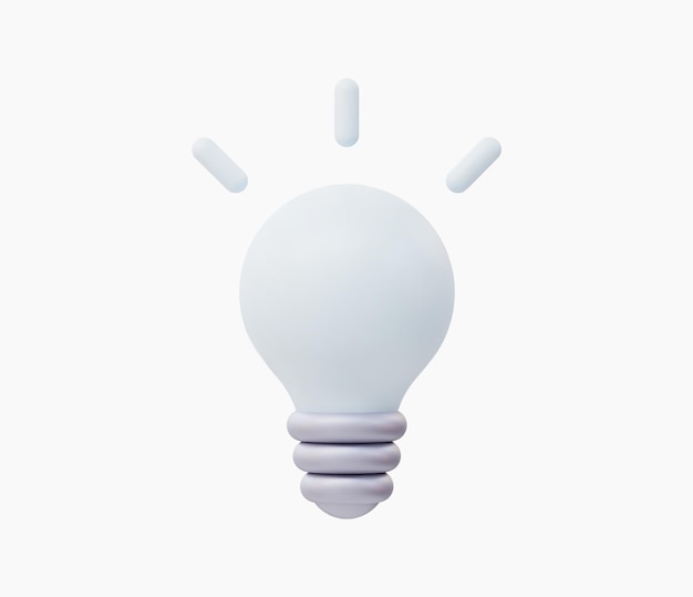 3d Realistic lightbulb vector illustration