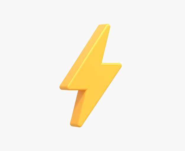 Vector 3d realistic lightning bolt vector illustration