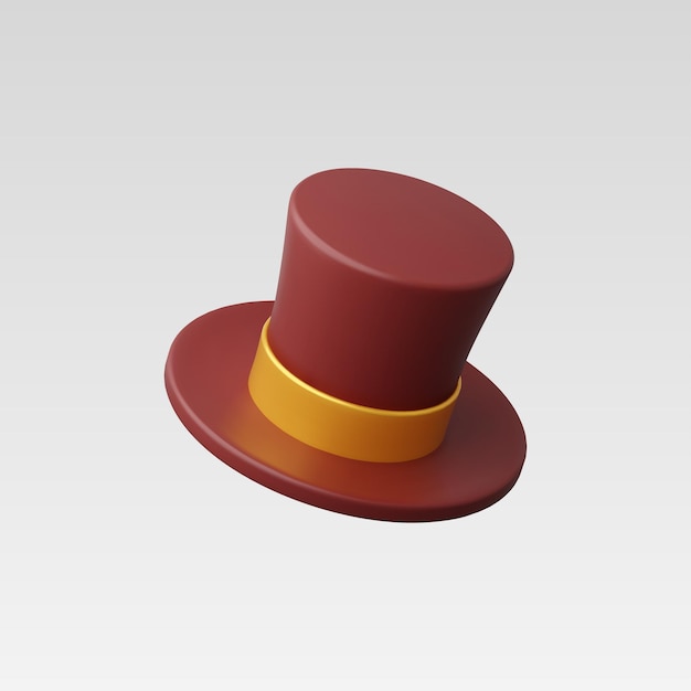 3d Realistic Magic hat icon vector illustration