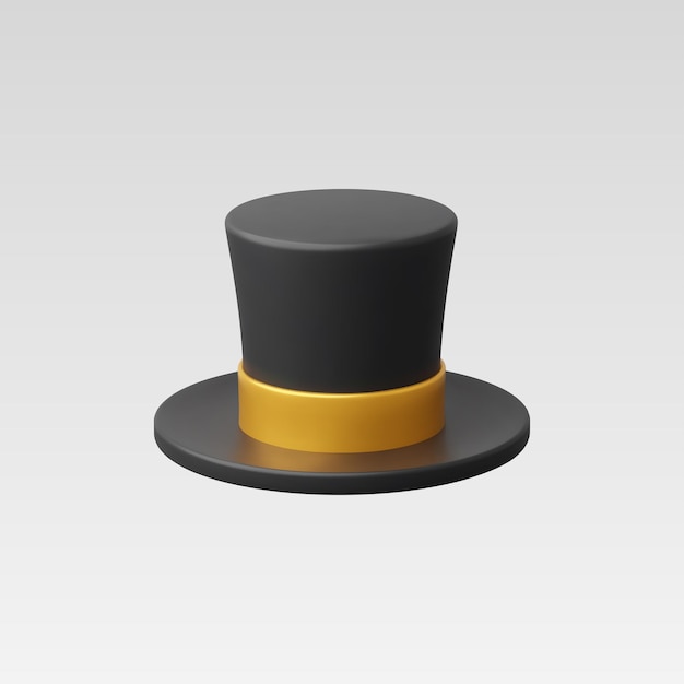 3d Realistic Magic hat icon vector illustration