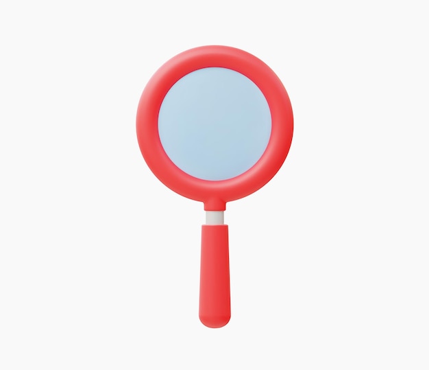 3d realistic magnifying glass vector illustration