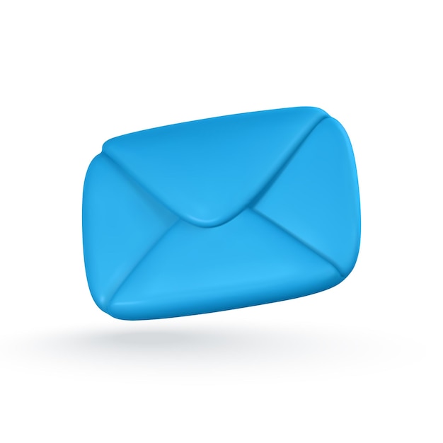 3d realistic mail envelope icon incoming mail notify online email concept vector illustration