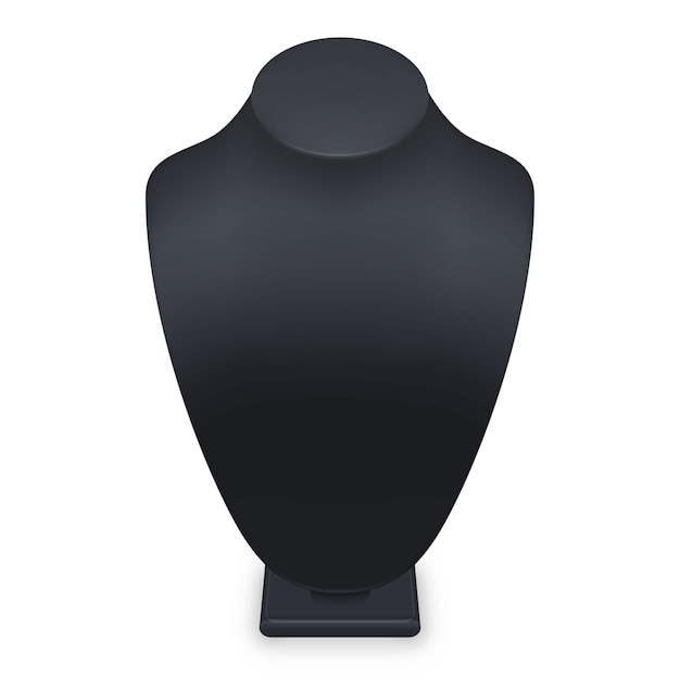 Vector 3d realistic mannequin bust stand