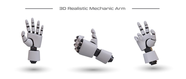 3D リアルな機械ハンド プログラム可能なマニピュレーター サイボーグハンドジェスチャー