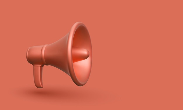 3d realistic megaphone marketing concept Vector illustration