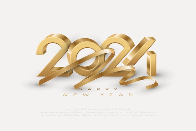 3d realistic number vector 3034 for happy new year celebration Latest luxury design Premium design 2024 for calendar poster template or poster design