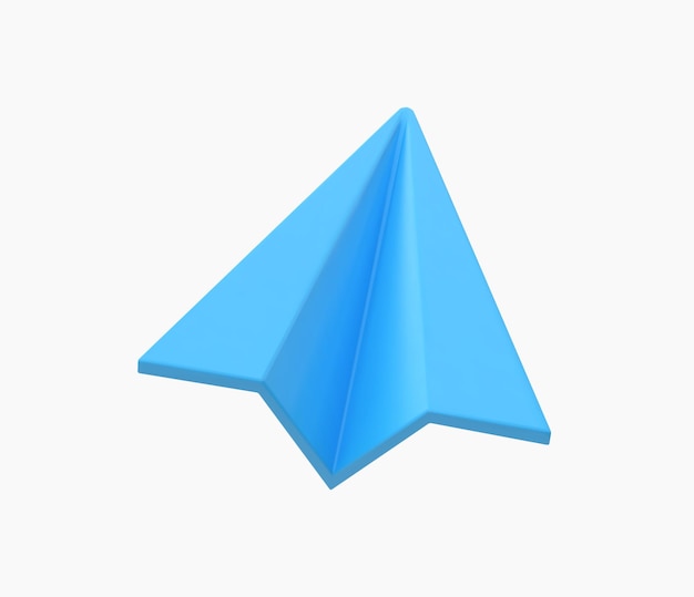 Vector 3d realistic paper plane vector illustration